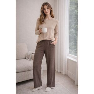 NAADAM Brown Cashmere Straight Leg Lounge Pants Trousers  Women's Size XS